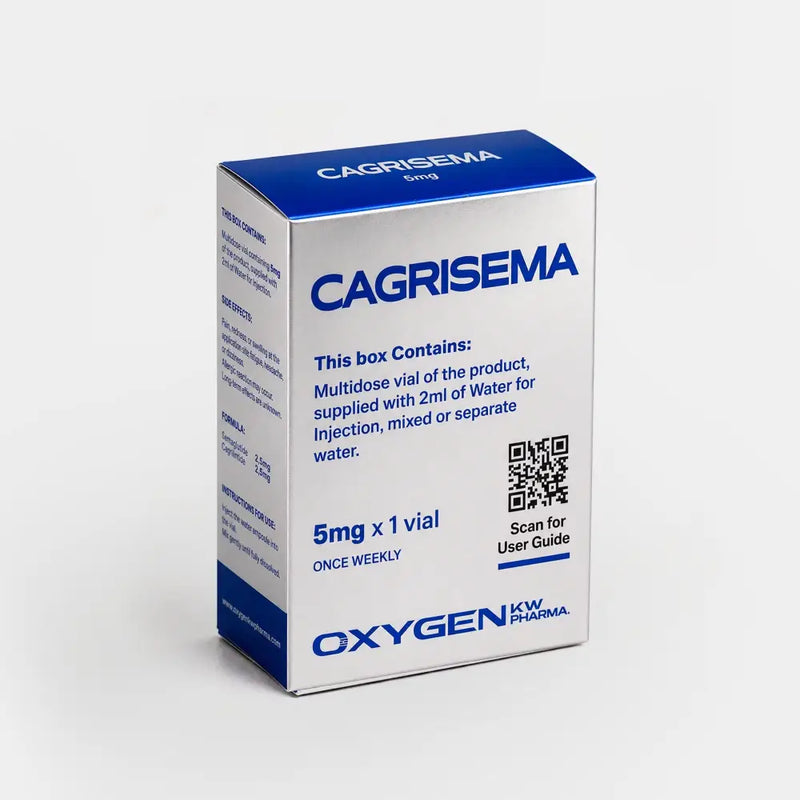Cagrisema 5mg (Liofilizada) com Água Bacteriostática - Oxygen Pharma - Peptideo
