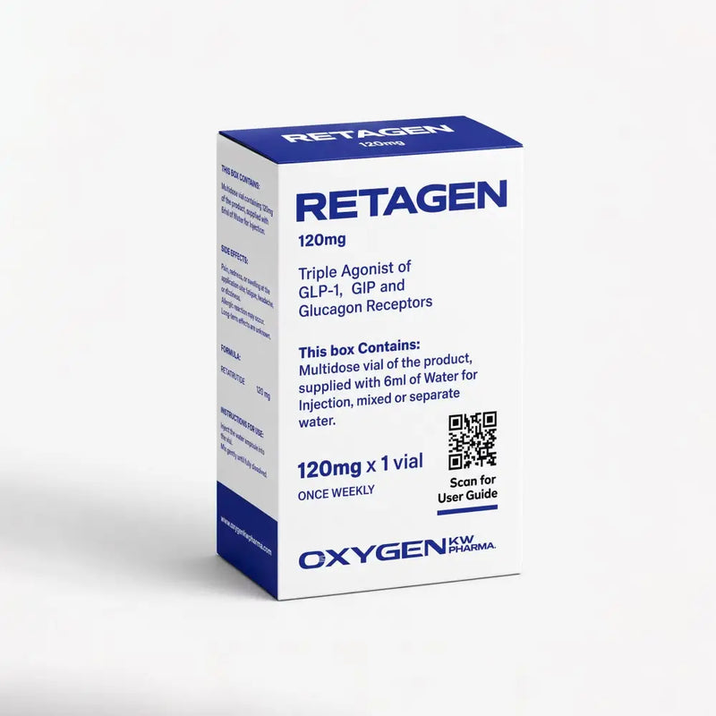 RETAGEN 120mg Retatrutida multidoses 6mL - Oxygen Pharma - Peptideo