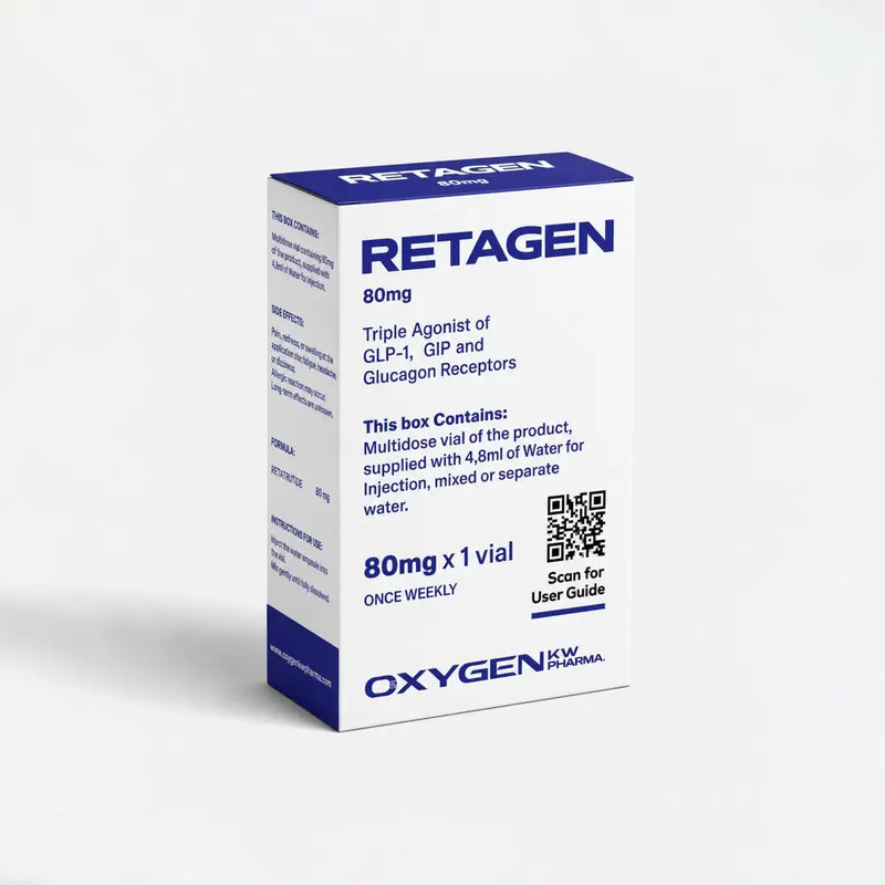 RETAGEN 80mg Retatrutida multidoses 4.8mL - Oxygen Pharma - Peptideo